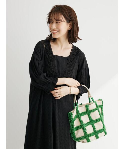 Green　Parks（グリーンパークス）の「・タフトチェックトートバッグ（トートバッグ・レディース・イエロー/グリーン・FREE）」の10枚目の写真