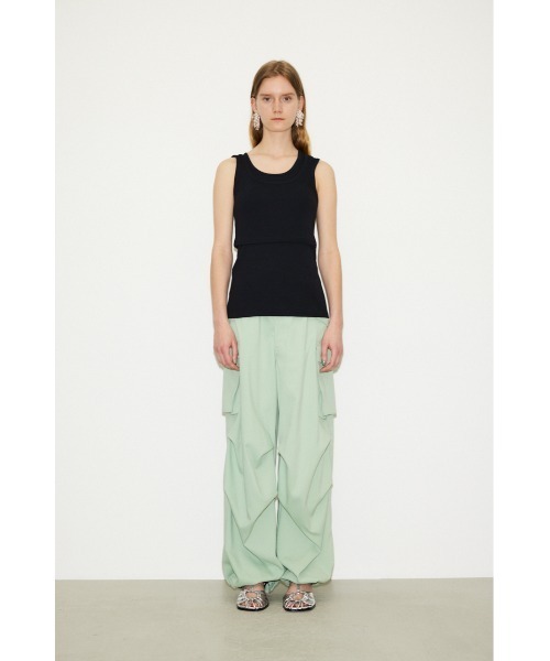 THROW by SLY(スローバイスライ)の「THROW ASYMMETRY 2P TANKTOP アシンメトリー 2ピース タンクトップ セット アシンメトリー クロップ丈(タンクトップ・レディース・ホワイト/ブラック/パープル・FREE)」の16枚目の写真