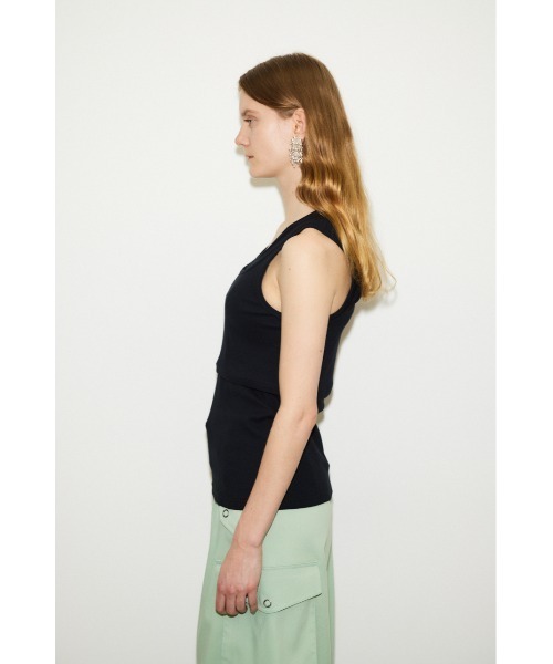 THROW by SLY(スローバイスライ)の「THROW ASYMMETRY 2P TANKTOP アシンメトリー 2ピース タンクトップ セット アシンメトリー クロップ丈(タンクトップ・レディース・ホワイト/ブラック/パープル・FREE)」の8枚目の写真
