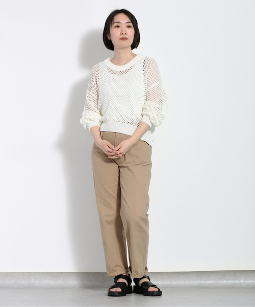 cepo（セポ）の「リネンタッチメッシュニット（ニット/セーター・レディース・イエロー/オレンジ/オフホワイト・M）」の22枚目の写真