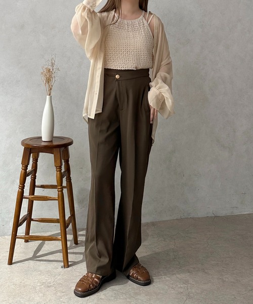 apres jour clair（アプレジュールクレア）の「【apres jour calir】アシメデザインスラックス【ZOZOTOWN限定アイテム】（その他パンツ・レディース・ブラウン系その他/ブラック/ライトベージュ・フリー/X-LARGE）」の12枚目の写真