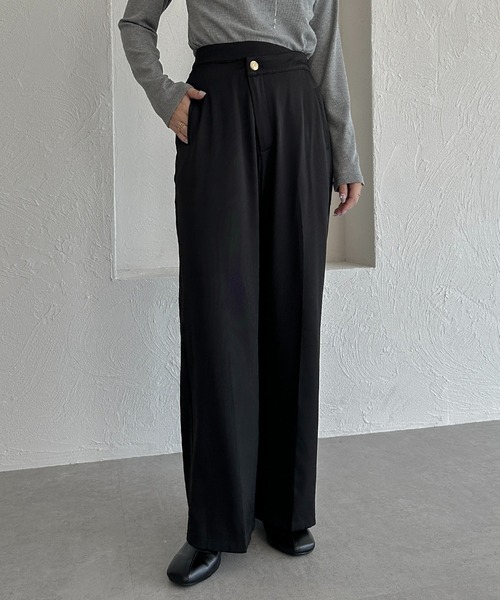 apres jour clair（アプレジュールクレア）の「【apres jour calir】アシメデザインスラックス【ZOZOTOWN限定アイテム】（その他パンツ・レディース・ブラウン系その他/ブラック/ライトベージュ・フリー/X-LARGE）」の9枚目の写真