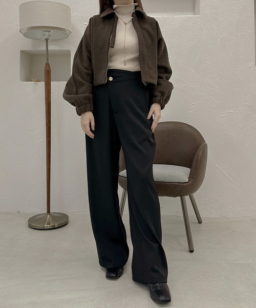 apres jour clair（アプレジュールクレア）の「【apres jour calir】アシメデザインスラックス【ZOZOTOWN限定アイテム】（その他パンツ・レディース・ブラウン系その他/ブラック/ライトベージュ・フリー/X-LARGE）」の5枚目の写真