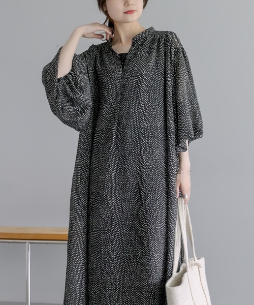 PUAL CE CIN（ピュアルセシン）の「【Du noir】ドット柄ワンピース（ワンピース・レディース・ホワイト系/ブラック系・FREE）」の2枚目の写真
