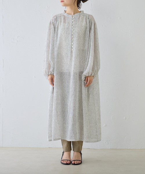 PUAL CE CIN（ピュアルセシン）の「【Du noir】ドット柄ワンピース（ワンピース・レディース・ホワイト系/ブラック系・FREE）」の12枚目の写真