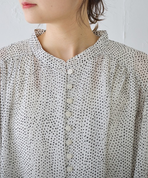 PUAL CE CIN（ピュアルセシン）の「【Du noir】ドット柄ワンピース（ワンピース・レディース・ホワイト系/ブラック系・FREE）」の15枚目の写真