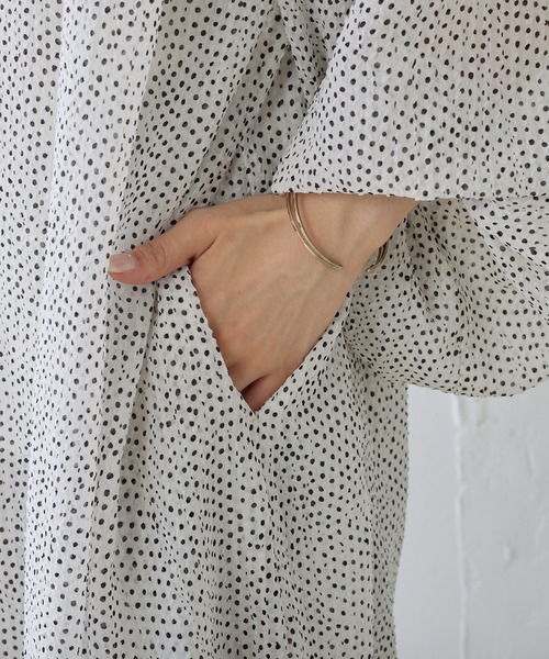 PUAL CE CIN（ピュアルセシン）の「【Du noir】ドット柄ワンピース（ワンピース・レディース・ホワイト系/ブラック系・FREE）」の17枚目の写真