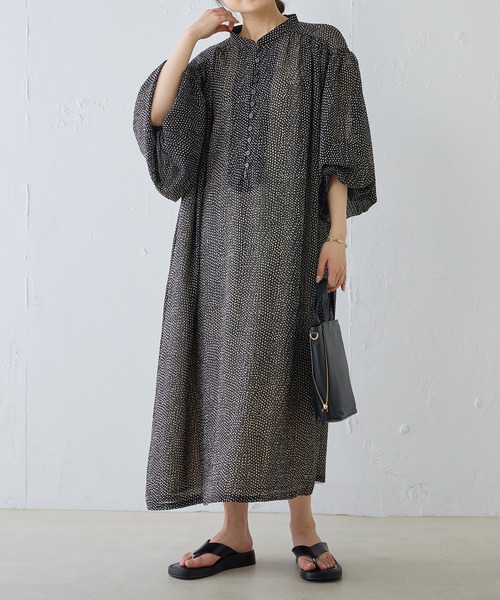 PUAL CE CIN（ピュアルセシン）の「【Du noir】ドット柄ワンピース（ワンピース・レディース・ホワイト系/ブラック系・FREE）」の9枚目の写真