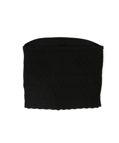 ADAM ET ROPE'（アダムエロペ）の「【サステナブル・セットアップ対応・WEB限定】チェック＆リブニットブラトップ（チューブトップ・レディース・ブラック/オフホワイト/ブラック系その他2・FREE）」の13枚目の写真