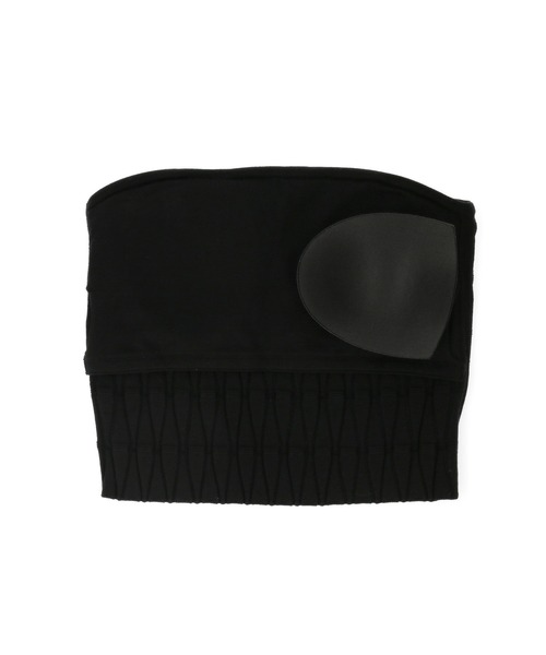 ADAM ET ROPE'（アダムエロペ）の「【サステナブル・セットアップ対応・WEB限定】チェック＆リブニットブラトップ（チューブトップ・レディース・ブラック/オフホワイト/ブラック系その他2・FREE）」の16枚目の写真