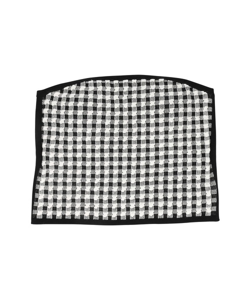 ADAM ET ROPE'（アダムエロペ）の「【サステナブル・セットアップ対応・WEB限定】チェック＆リブニットブラトップ（チューブトップ・レディース・ブラック/オフホワイト/ブラック系その他2・FREE）」の18枚目の写真