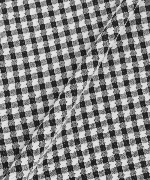 ADAM ET ROPE'（アダムエロペ）の「【サステナブル・セットアップ対応・WEB限定】チェック＆リブニットブラトップ（チューブトップ・レディース・ブラック/オフホワイト/ブラック系その他2・FREE）」の19枚目の写真