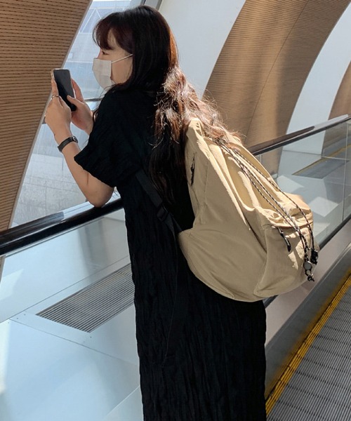 Doula Doula（ドゥーラドゥーラ）の「ワッシャーIラインワンピース（ワンピース・レディース・ベージュ/グレー/ブラック・FREE）」の20枚目の写真