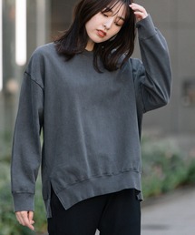 Munich | ピグメントバイオ裏毛サイドスリットプルオーバー(スウェット)