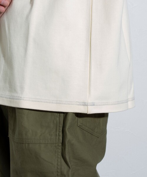 GLOSTER（グロスター）の「【GLOSTER/グロスター】ギザギザステッチ ポケT ポケットTシャツ 無地（Tシャツ/カットソー・メンズ・ブルー/チャコールグレー/ホワイト/キナリ・S/M/L）」の17枚目の写真