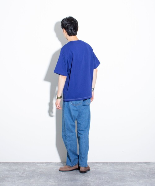 GLOSTER（グロスター）の「【GLOSTER/グロスター】ギザギザステッチ ポケT ポケットTシャツ 無地（Tシャツ/カットソー・メンズ・ブルー/チャコールグレー/ホワイト/キナリ・S/M/L）」の21枚目の写真