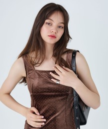 TINA：JOJUN | ベロア ノースリーブトップス TINA：JOJUN(タンクトップ)