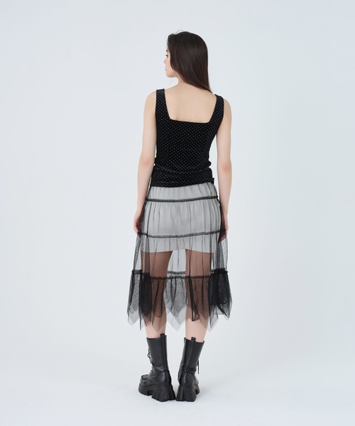 TINA:JOJUN(ティーナジョジュン)の「ベロア ノースリーブトップス TINA:JOJUN(タンクトップ・レディース・ブラック/ブラウン・M)」の11枚目の写真