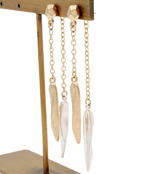 mystic（ミスティック）の「フロントバックしずくピアス（ピアス（両耳用）・レディース・ゴールド・ﾌﾘ-）」の2枚目の写真