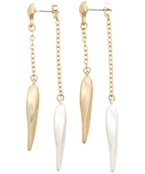 mystic（ミスティック）の「フロントバックしずくピアス（ピアス（両耳用）・レディース・ゴールド・ﾌﾘ-）」の4枚目の写真