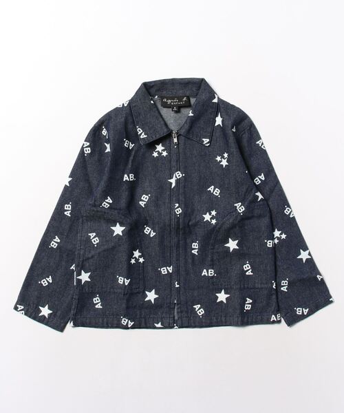 agnes b.(アニエスベー)の「ICZ6 E CHEMISE キッズ ジップシャツ(デニムジャケット・キッズ・ブルー系その他・12YEAR/4YEAR/8YEAR/6YEAR)」の1枚目の写真