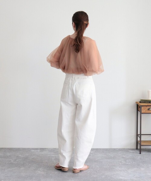 fredy emue(フレディエミュ)の「チュール2WAYギャザーブラウス(シャツ/ブラウス・レディース・ブラウン/チャコールグレー/アイボリー・38)」の19枚目の写真