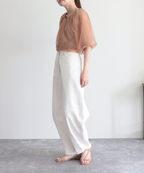 fredy emue(フレディエミュ)の「チュール2WAYギャザーブラウス(シャツ/ブラウス・レディース・ブラウン/チャコールグレー/アイボリー・38)」の22枚目の写真