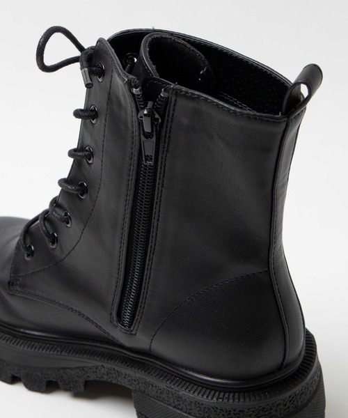 WEGO（ウィゴー）の「WEGO/レースアップショートブーツ（ブーツ・レディース・ブラック/オフホワイト/シルバー・MEDIUM/LARGE）」の9枚目の写真