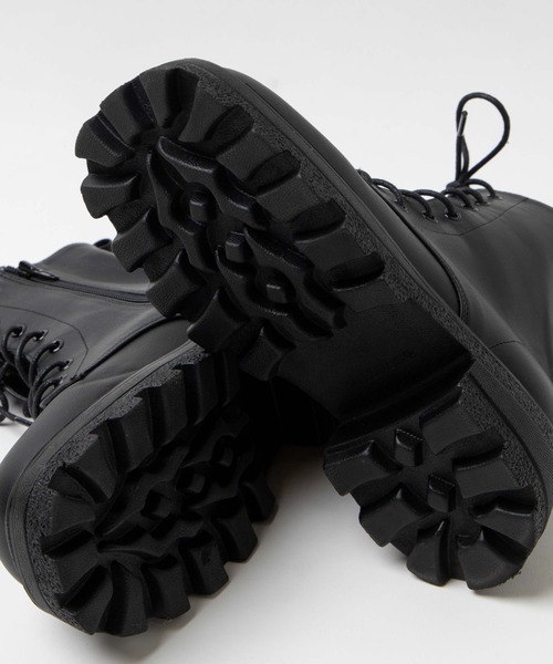 WEGO（ウィゴー）の「WEGO/レースアップショートブーツ（ブーツ・レディース・ブラック/オフホワイト/シルバー・MEDIUM/LARGE）」の10枚目の写真