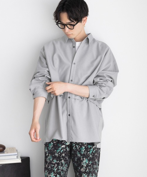 LOWRYS FARM(ローリーズファーム)の「Wヨークドルマンシャツ 967955(シャツ/ブラウス・メンズ・グリーン/ブラック/グレー・MEDIUM/LARGE)」の2枚目の写真