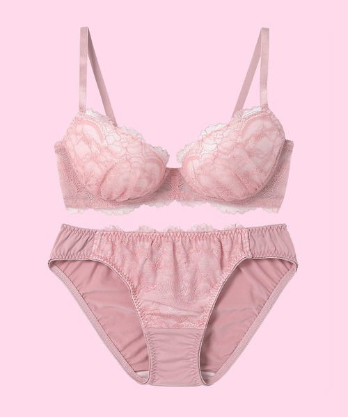 AMPHI（アンフィ）の「【まる胸メイク】A～Gカップ 推し活･推し事応援 ブラ&ショーツセット（ブラ&ショーツ・レディース・ホワイト/ブラック/ピンク/オレンジ/ブルー/レッド/クリアグリーン/クリアイエロー/ライトパープル/ベージュ/ダークカーキ/アイボリー/サックスブルー/バイオレット/ライトグリーン/ネイビー/サーモンピンク・B65/B70/B75/C65/C70/C75/D65/D70/D75/E65/E70/E75/A70/A75/F65/F70/F75/G65/G70/G75）」の15枚目の写真