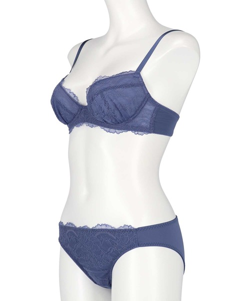 AMPHI（アンフィ）の「【まる胸メイク】A～Gカップ 推し活･推し事応援 ブラ&ショーツセット（ブラ&ショーツ・レディース・ホワイト/ブラック/ピンク/オレンジ/ブルー/レッド/クリアグリーン/クリアイエロー/ライトパープル/ベージュ/ダークカーキ/アイボリー/サックスブルー/バイオレット/ライトグリーン/ネイビー/サーモンピンク・B65/B70/B75/C65/C70/C75/D65/D70/D75/E65/E70/E75/A70/A75/F65/F70/F75/G65/G70/G75）」の18枚目の写真