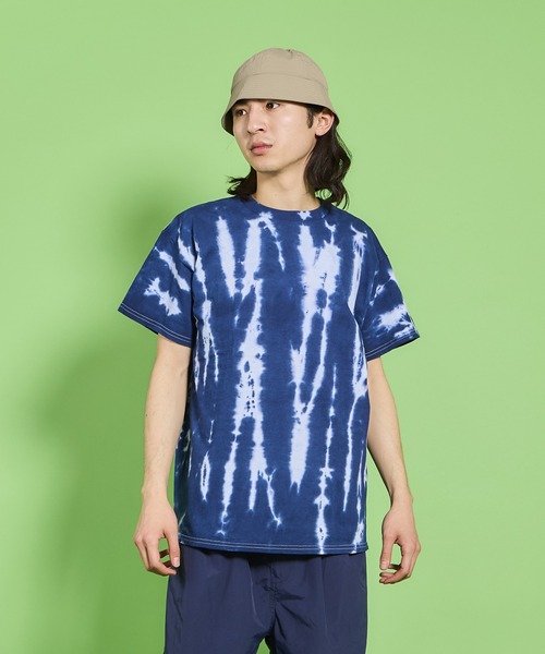 SAWINTO(ソイント)の「TIE DYE TIE DYE TEE - “PLEATS”(Tシャツ/カットソー・メンズ・ネイビー/ブラック系その他・LARGE/MEDIUM/X-LARGE)」の2枚目の写真