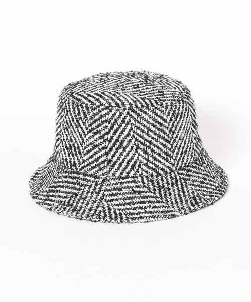 HARE（ハレ）の「ツイードバケットハット(HARE)（ハット・メンズ・ブラック/ホワイト・FREE）」の10枚目の写真