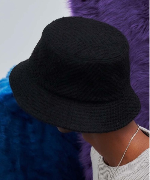 HARE（ハレ）の「ツイードバケットハット(HARE)（ハット・メンズ・ブラック/ホワイト・FREE）」の7枚目の写真