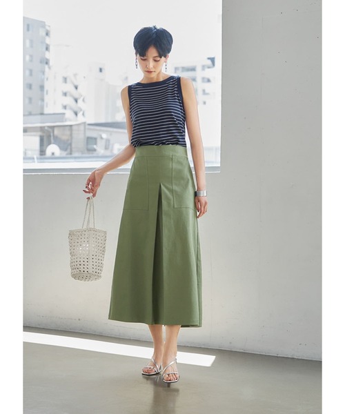 STYLE DELI(スタイルデリ)の「ボーダー柄サマーニットトップス(ニット/セーター・レディース・ネイビー/ブルー・MEDIUM)」の14枚目の写真