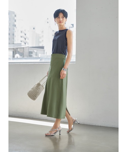 STYLE DELI(スタイルデリ)の「ボーダー柄サマーニットトップス(ニット/セーター・レディース・ネイビー/ブルー・MEDIUM)」の7枚目の写真