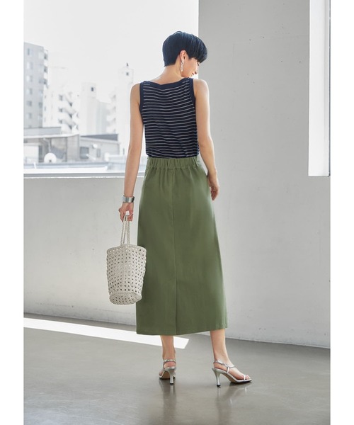 STYLE DELI(スタイルデリ)の「ボーダー柄サマーニットトップス(ニット/セーター・レディース・ネイビー/ブルー・MEDIUM)」の9枚目の写真