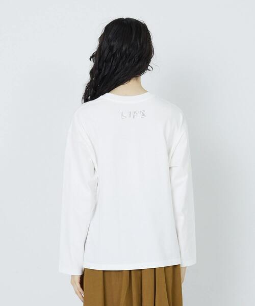 conges payes ADIEU TRISTESSE(コンジェ ペイエ アデュートリステス)の「山口一郎さんコラボ長袖Tシャツ(Tシャツ/カットソー・レディース・ブラック系その他/ホワイト系その他/ベージュ系その他・FREE)」の9枚目の写真