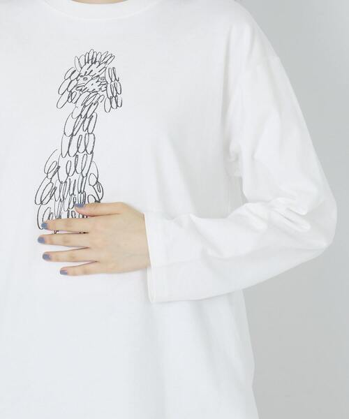 conges payes ADIEU TRISTESSE(コンジェ ペイエ アデュートリステス)の「山口一郎さんコラボ長袖Tシャツ(Tシャツ/カットソー・レディース・ブラック系その他/ホワイト系その他/ベージュ系その他・FREE)」の6枚目の写真