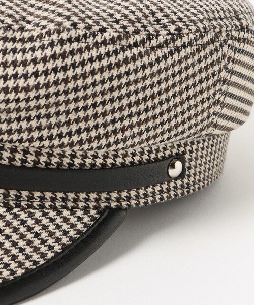 BEAMS HEART(ビームスハート)の「BEAMS HEART / 千鳥格子 マリンキャスケット(キャスケット・レディース・ブラック/ブラウン・ONE SIZE)」の5枚目の写真