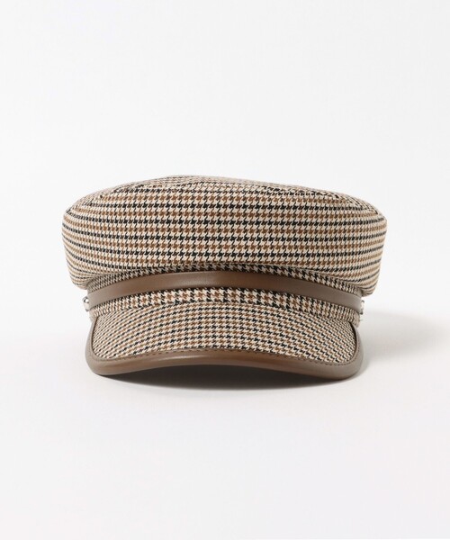 BEAMS HEART(ビームスハート)の「BEAMS HEART / 千鳥格子 マリンキャスケット(キャスケット・レディース・ブラック/ブラウン・ONE SIZE)」の7枚目の写真