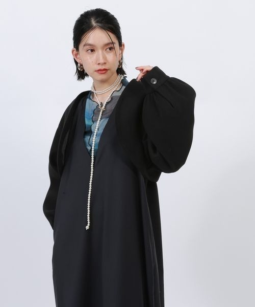 HARE（ハレ）の「ウーリーテックマルチWAYコート(HARE)（チェスターコート・レディース・ベージュ/ブラック・FREE）」の19枚目の写真