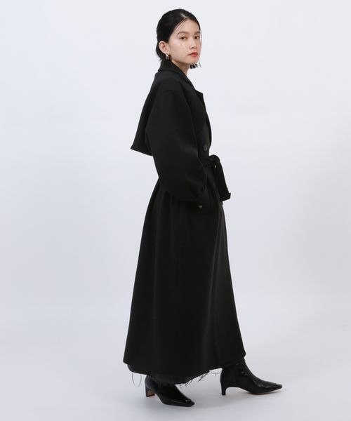 HARE（ハレ）の「ウーリーテックマルチWAYコート(HARE)（チェスターコート・レディース・ベージュ/ブラック・FREE）」の16枚目の写真