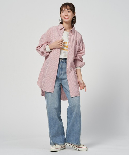 BACK NUMBER（バックナンバー）の「【BACK NUMBER】脇フリンジデニムワイドパンツ（デニムパンツ・レディース・ライトインディゴブルー・M/S/L）」の13枚目の写真