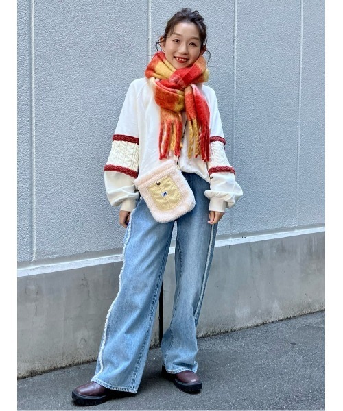 BACK NUMBER（バックナンバー）の「【BACK NUMBER】脇フリンジデニムワイドパンツ（デニムパンツ・レディース・ライトインディゴブルー・M/S/L）」の19枚目の写真