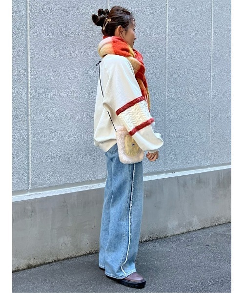 BACK NUMBER（バックナンバー）の「【BACK NUMBER】脇フリンジデニムワイドパンツ（デニムパンツ・レディース・ライトインディゴブルー・M/S/L）」の20枚目の写真