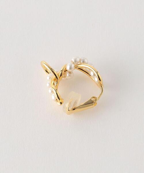 green label relaxing(グリーンレーベルリラクシング)の「メタル&フェイクパール フープイヤリング(イヤリング・レディース・シルバー/ゴールド・FREE)」の8枚目の写真