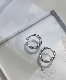 colleca la（コレカラ）の「[stainless]ステンレス・ツイストワンタッチフープピアス〈金属アレルギー対応〉（ピアス（両耳用））」