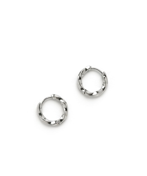 colleca la（コレカラ）の「[stainless]ステンレス・ツイストワンタッチフープピアス〈金属アレルギー対応〉（ピアス（両耳用）・レディース・シルバー/ゴールド・ﾌﾘ-）」の7枚目の写真